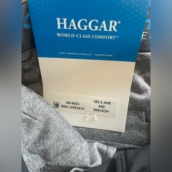 NWT Haggar Men's The Active Series Slim Fit Flat Front Pant 30W x 32L - Picture 11 of 13